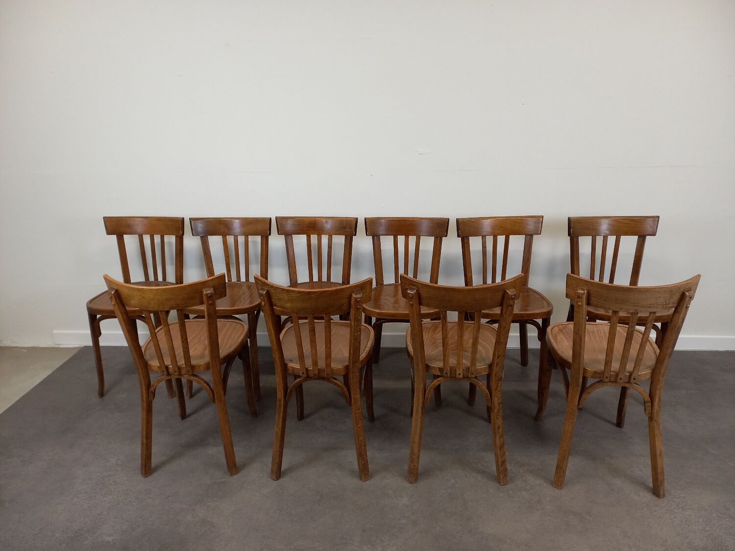 Baumann bistro chairs, set of 10
