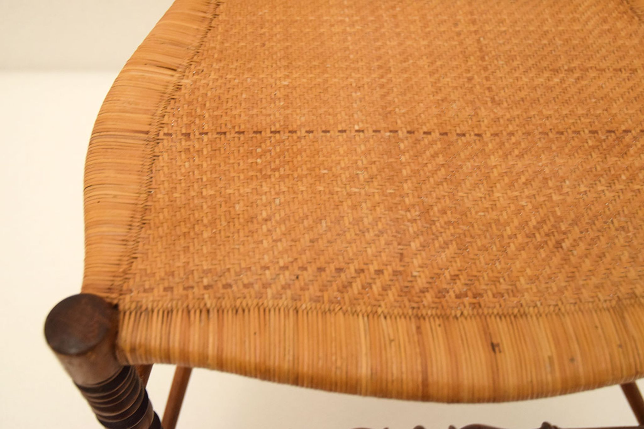 Chiavarina chairs in cherry wood with straw seat, early 20th century, Set of Four