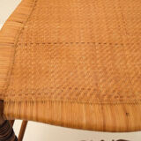 Chiavarina chairs in cherry wood with straw seat, early 20th century, Set of Four