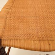 Chiavarina chairs in cherry wood with straw seat, early 20th century, Set of Four