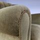 1960s, Danish relax armchair, original green furniture velour, beech wood.