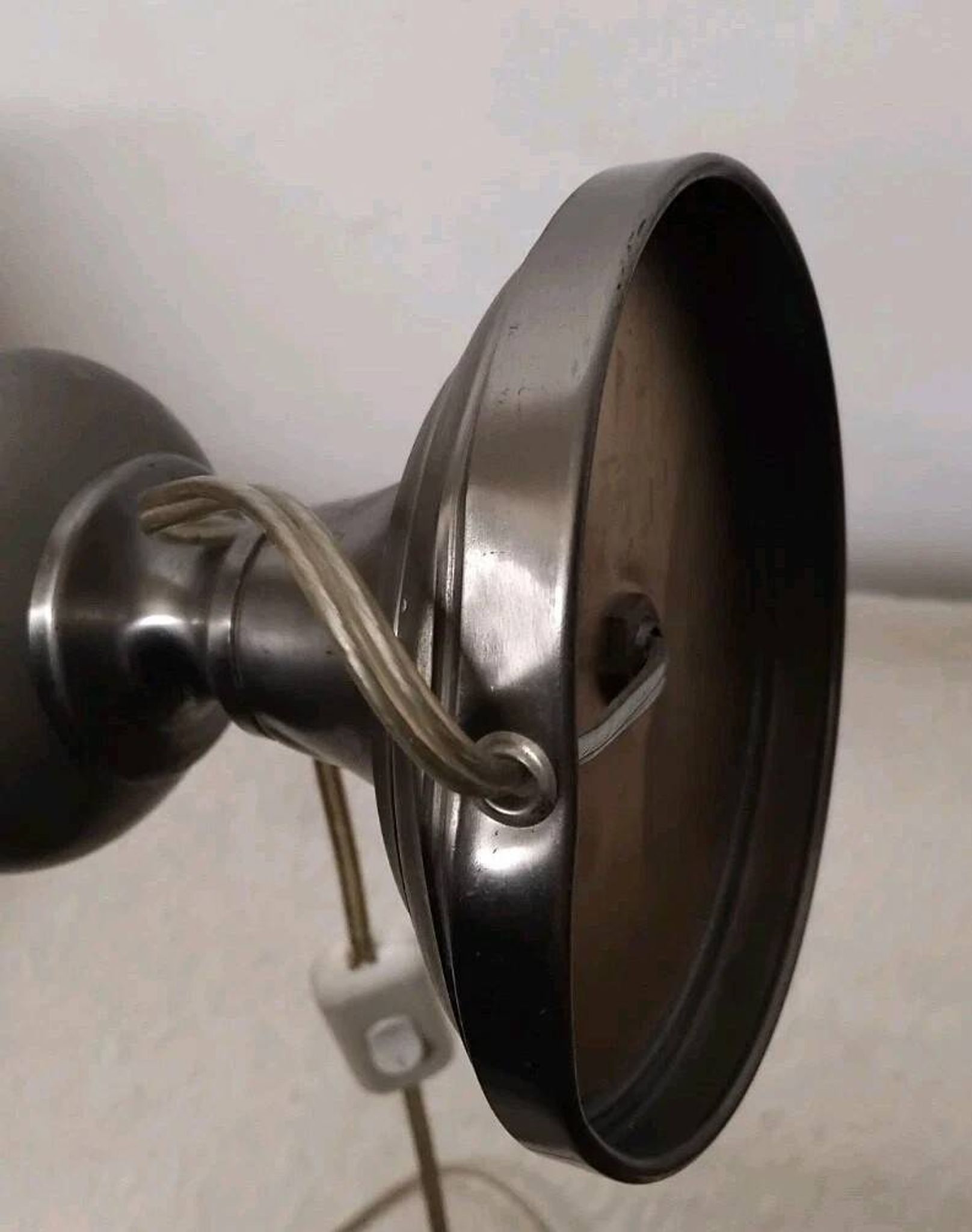 Table Lamp H: 73 cm - Vintage Pewter Lamp Base