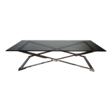 Coffee table smoked glass 70s