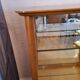 Art Deco walnut glass display case 1930-1940