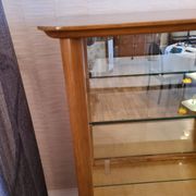 Art Deco walnut glass display case 1930-1940