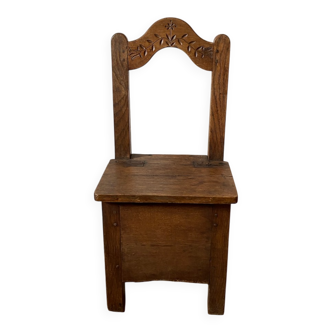 Antique solid oak chair