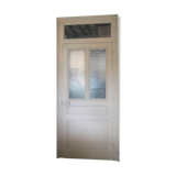 Large glazed door and its old glazed transom.