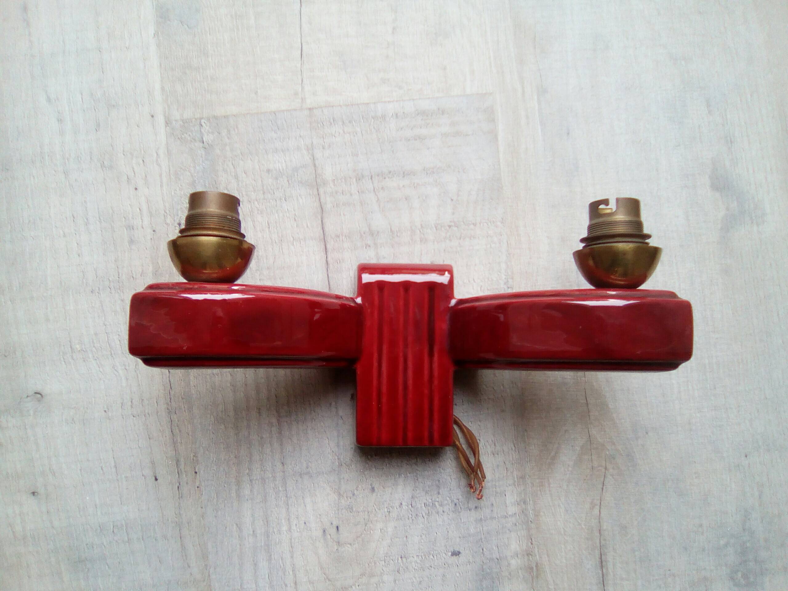 2-light art deco wall light