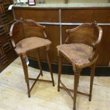 Pair of Gaudí-style stools