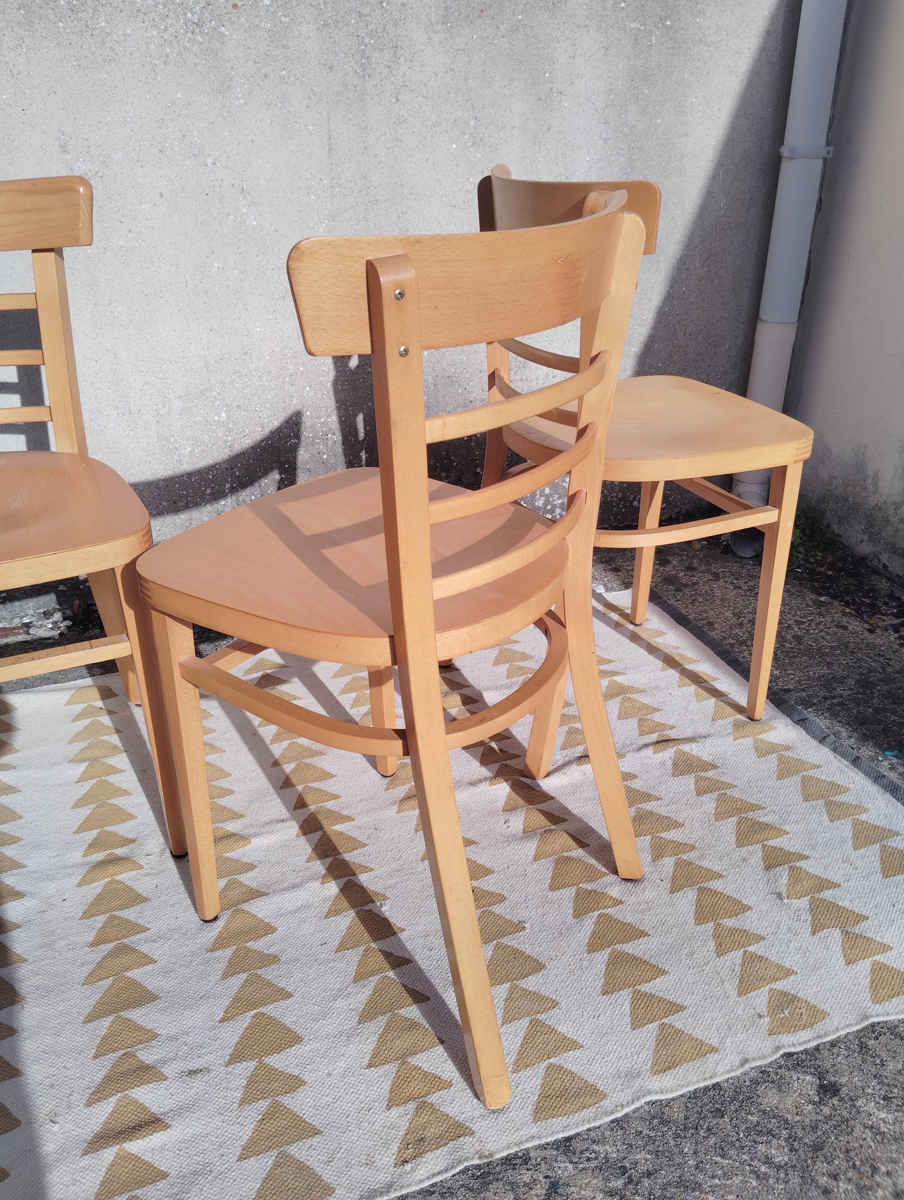 Set 4 chaises bistrot