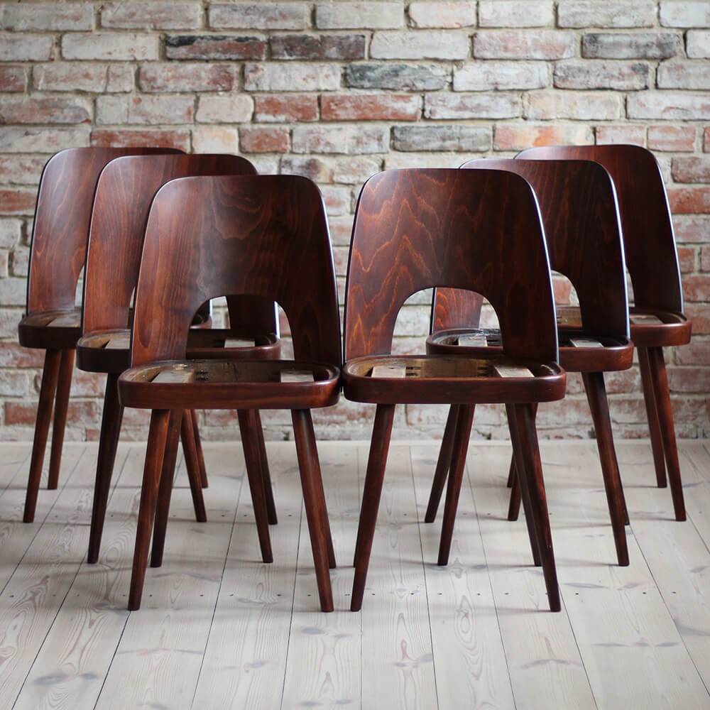 Set of 6 Dining Chairs by Oswald Haerdtl, Reupholstered in Kvadrat Fabric