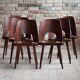 Ensemble de 6 chaises de salle à manger d'Oswald Haerdtl, retapissées en tissu Kvadrat