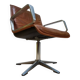 Program 2000 armchair in leather by Delta Design for Wilkhahn, 1960s.