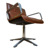 Program 2000 armchair in leather by Delta Design for Wilkhahn, 1960s.