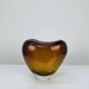 Vintage Holmegaard style blown glass heart vase
