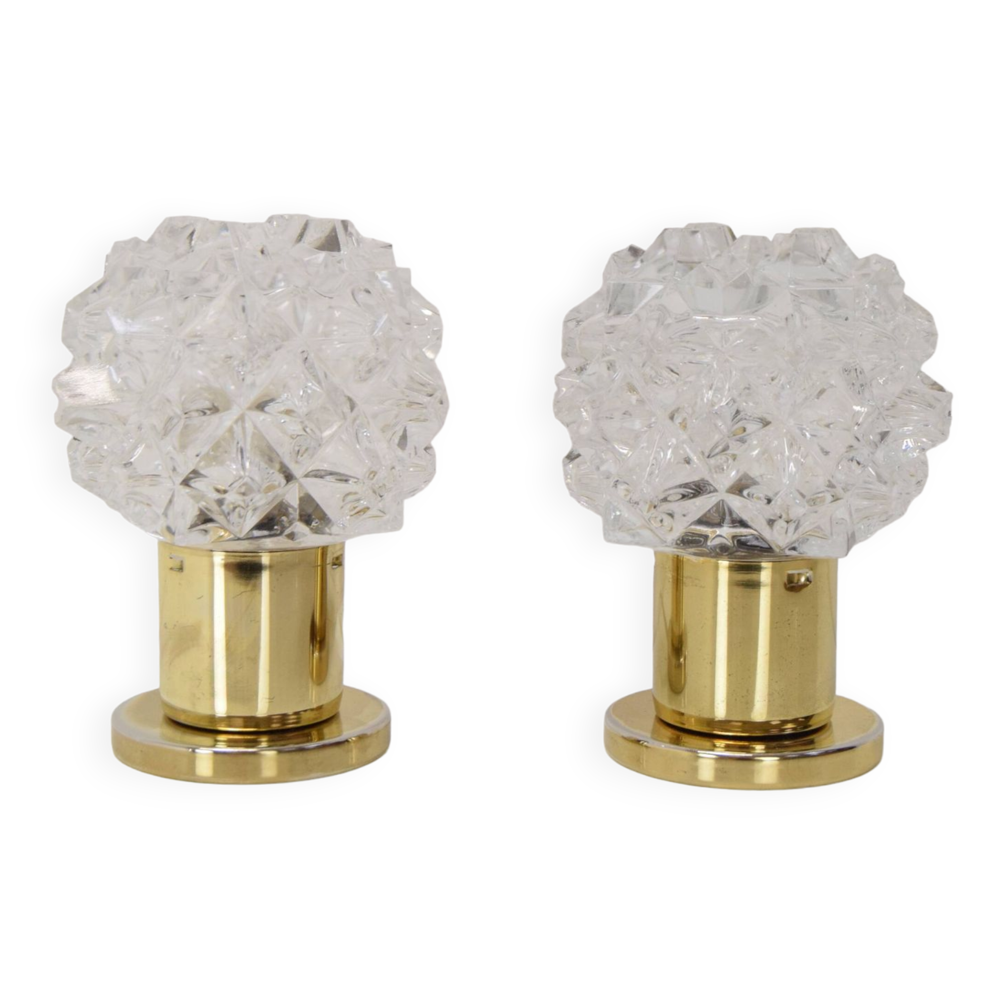 Pair of Design Table or Wall Lamps by Preciosa, Kamenicky Senov, Czechoslovakia, 1960's.