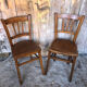 Pair of bistrot chair luterma vintage wood