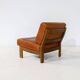 Brutalist 7-piece cognac leather modular sofa