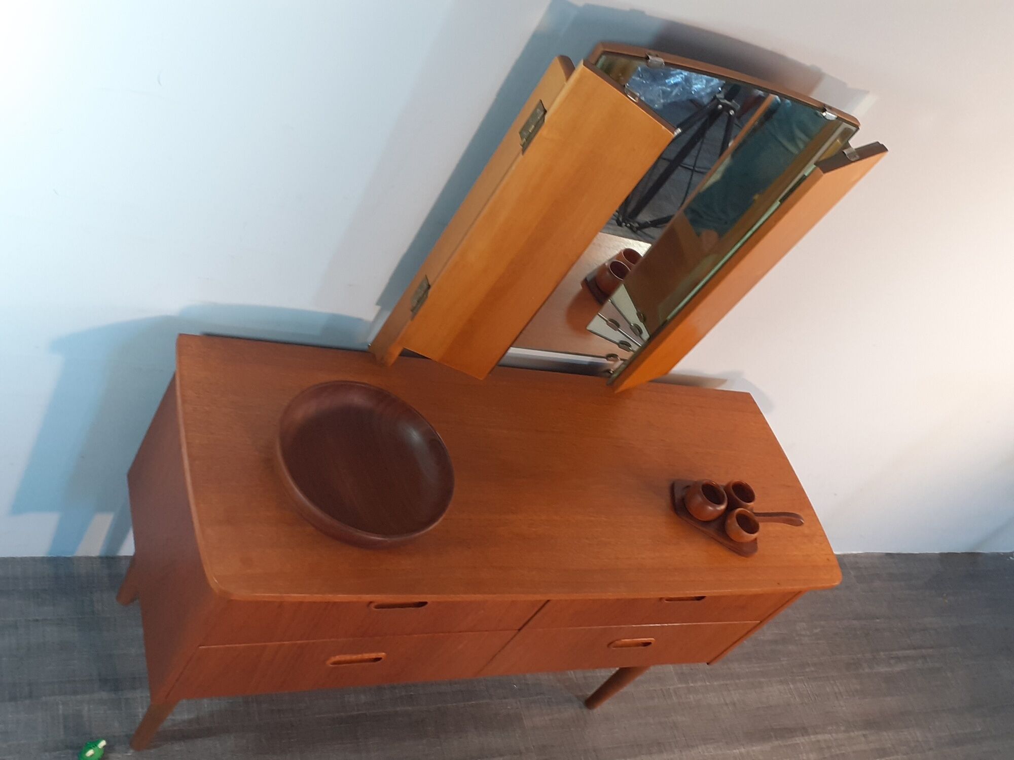 Coiffeuse Norvégienne en Teck convertible Commode, par Steen & Strøm's, Vintage Scandinave 1960s