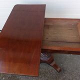 19th century English mahogany pedestal table.