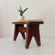 Vintage wooden plant stand stool
