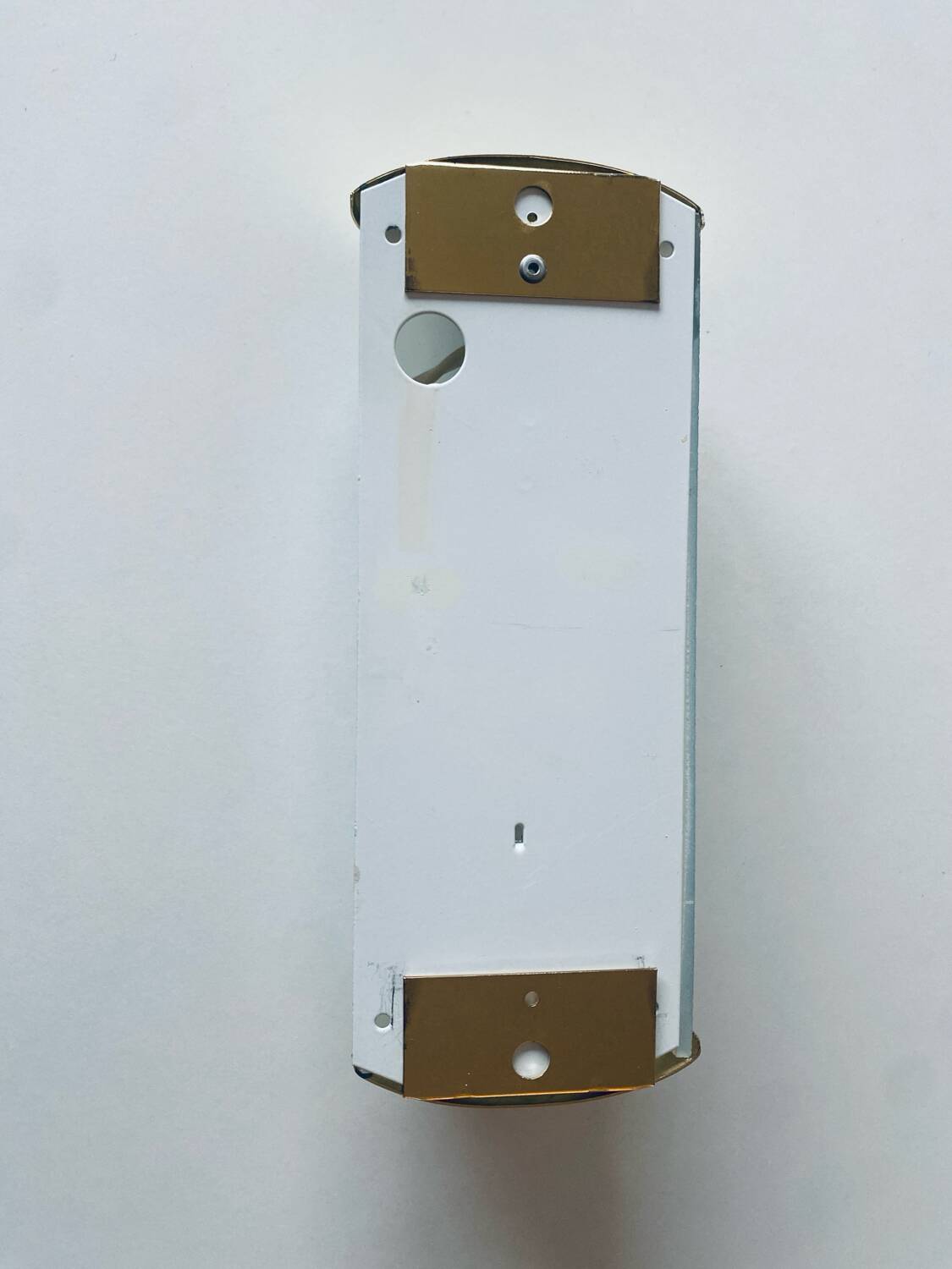 Brass and glass wall light