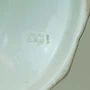 octagonal art deco BOWL footed bowl schramberg majolika 1920s hand-painted decor