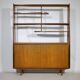 Mid-Century Highboard with Kidney Shaped Shelf in Teak, 1960s
