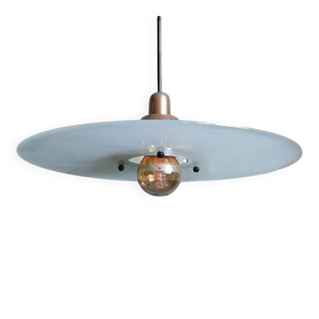 Suspension en verre dépoli & métal doré, Italie vers 1980