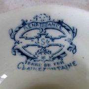 Petit compotier Renaissance terre de fer clairefontaine js & Cie, XIXème.