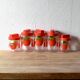 Set of 5 vintage Henkel Pommes pots - advertising edition for Gulf