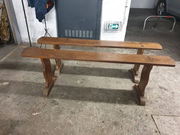 2 banc de ferme chêne massif