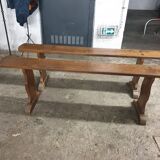 2 solid oak farm benches