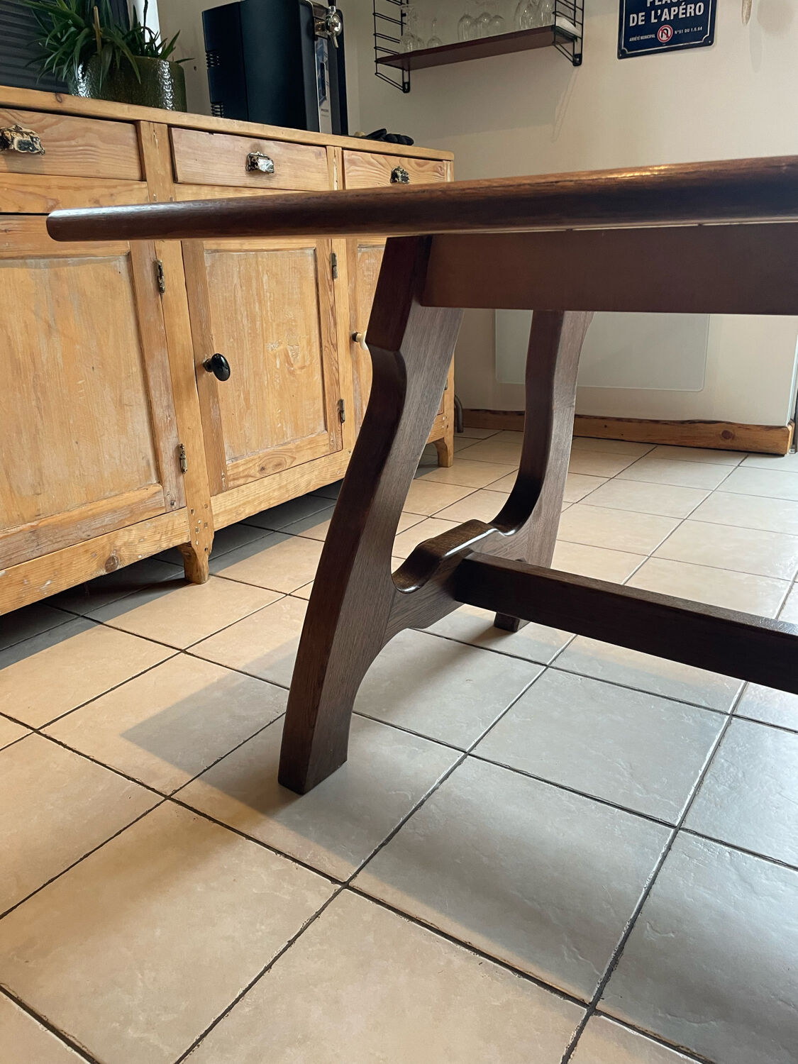 Neoclassical style farmhouse table dlg Guillerme et chambron 60/70