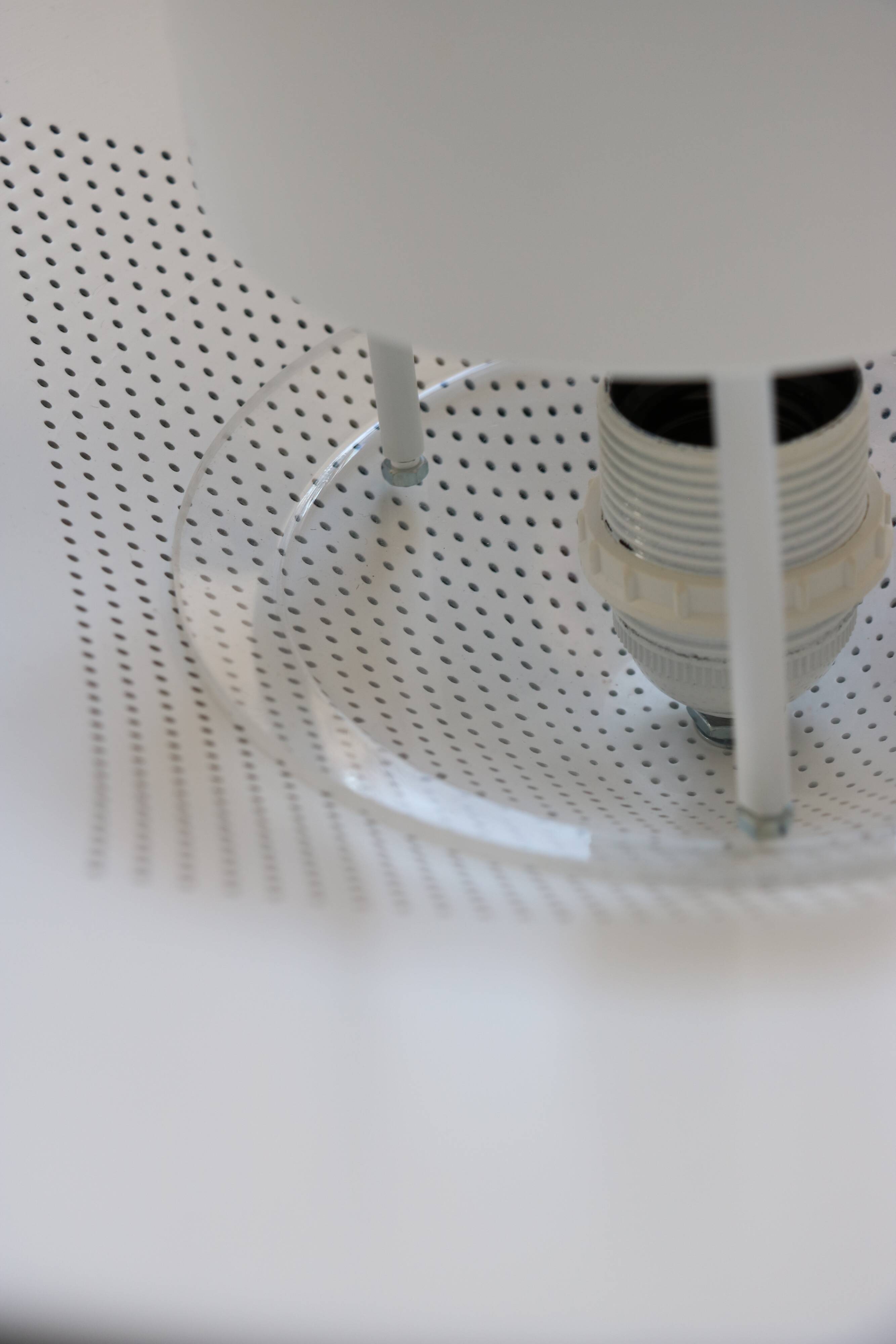 Lampe suspension scandinave Lux Light, métal blanc
