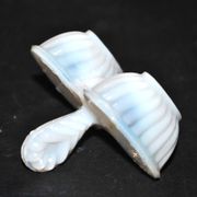Miniature opaline salt shaker by portieux vallerystahl 1900-1920 toy 6.5cm