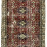 One-of-a-kind turkish handwoven vintage rug - rustic vintage charm 276x 174 cm