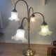 Vintage 4-light brass lamp