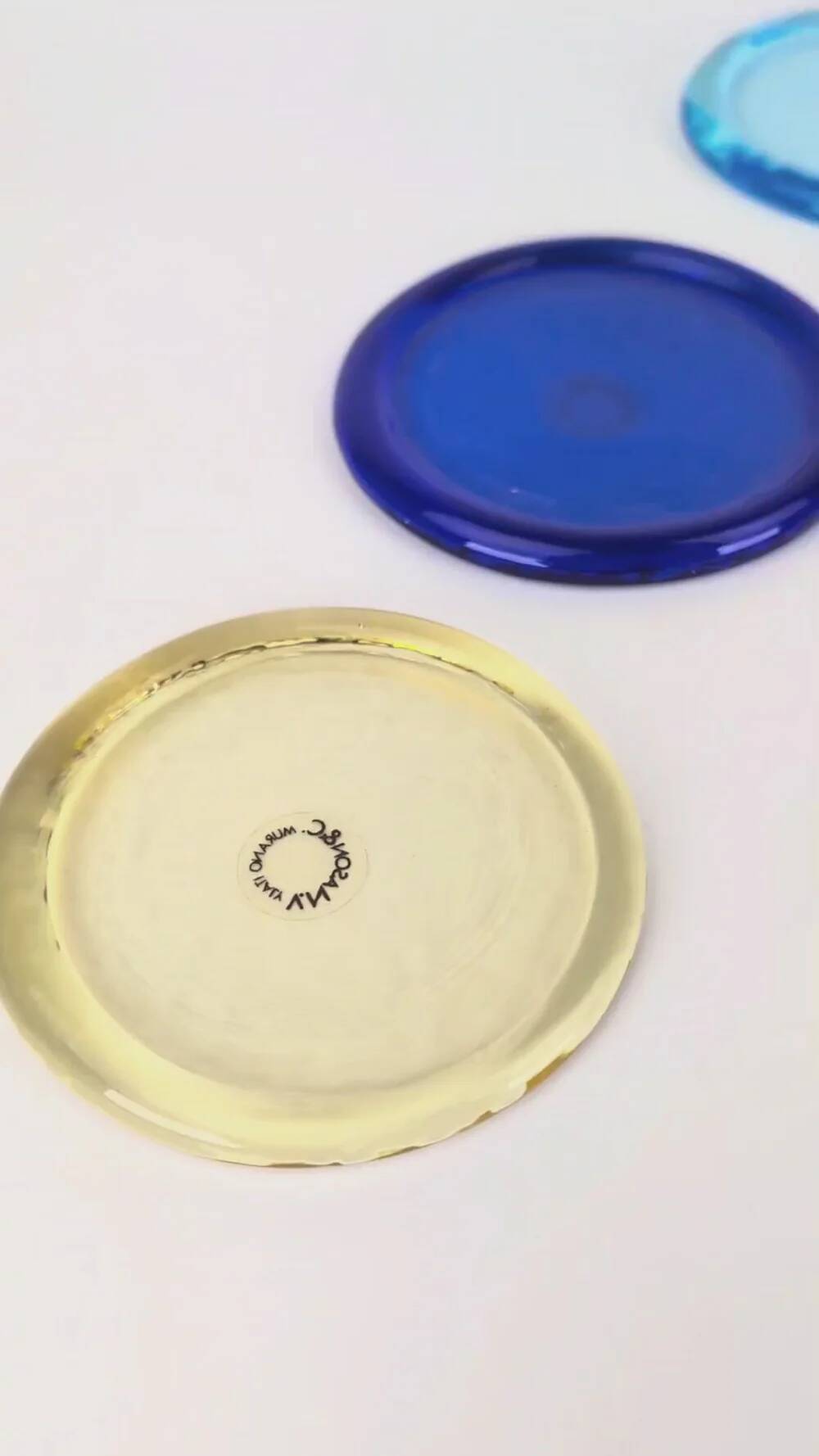 Vintage Murano Glass Coasters by V. Nason & C.