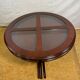 Vintage G-Plan Round Coffee Table & 4 Nested Stools | 1970s | Mahogany & Gl