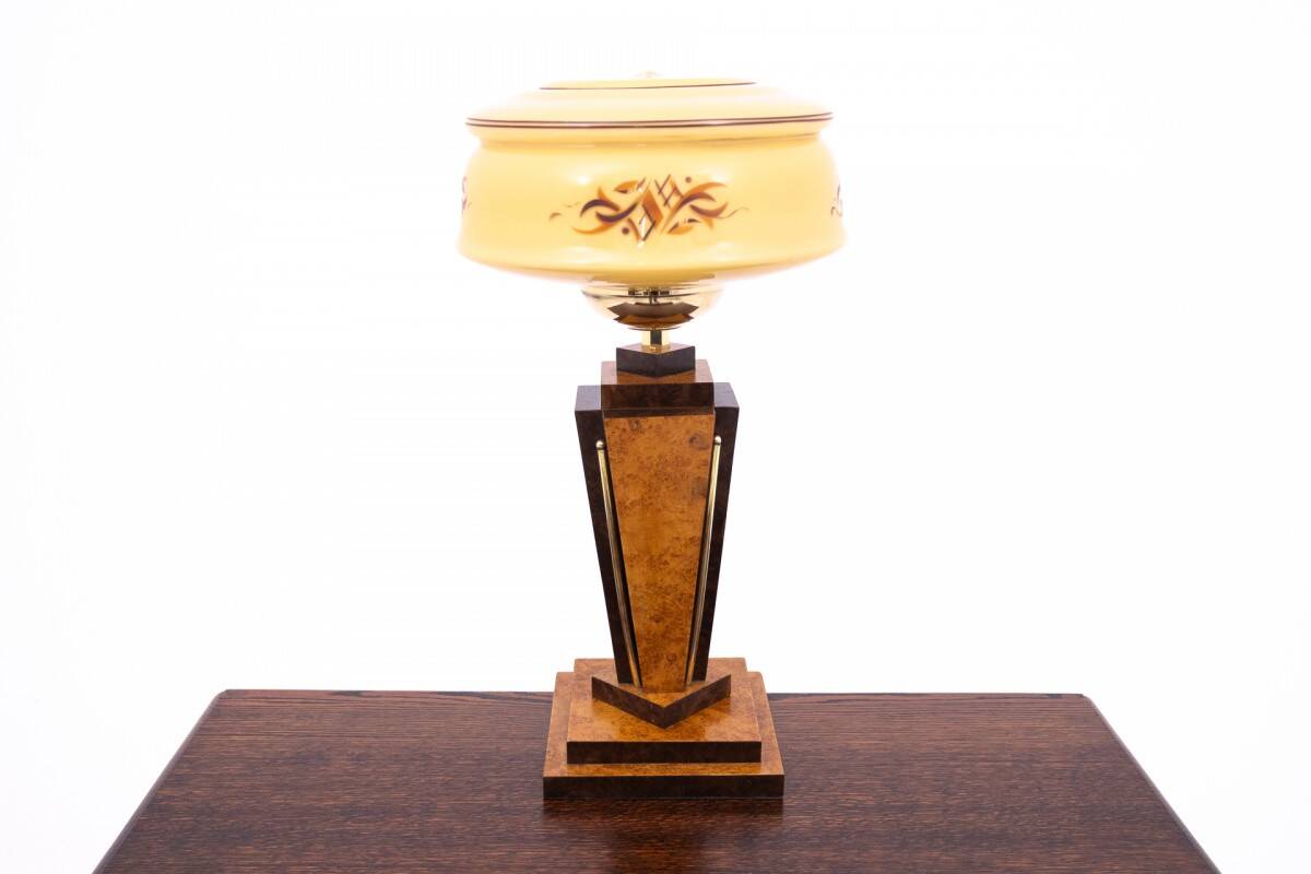 Art Deco table lamp from Poland, 1950s.