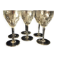 Suite of 6 stemmed glasses for cooked or digestive crystal wine size