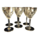 Suite of 6 stemmed glasses for cooked or digestive crystal wine size