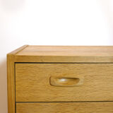 Scandinavian chest of drawers in light wood, 1970s.