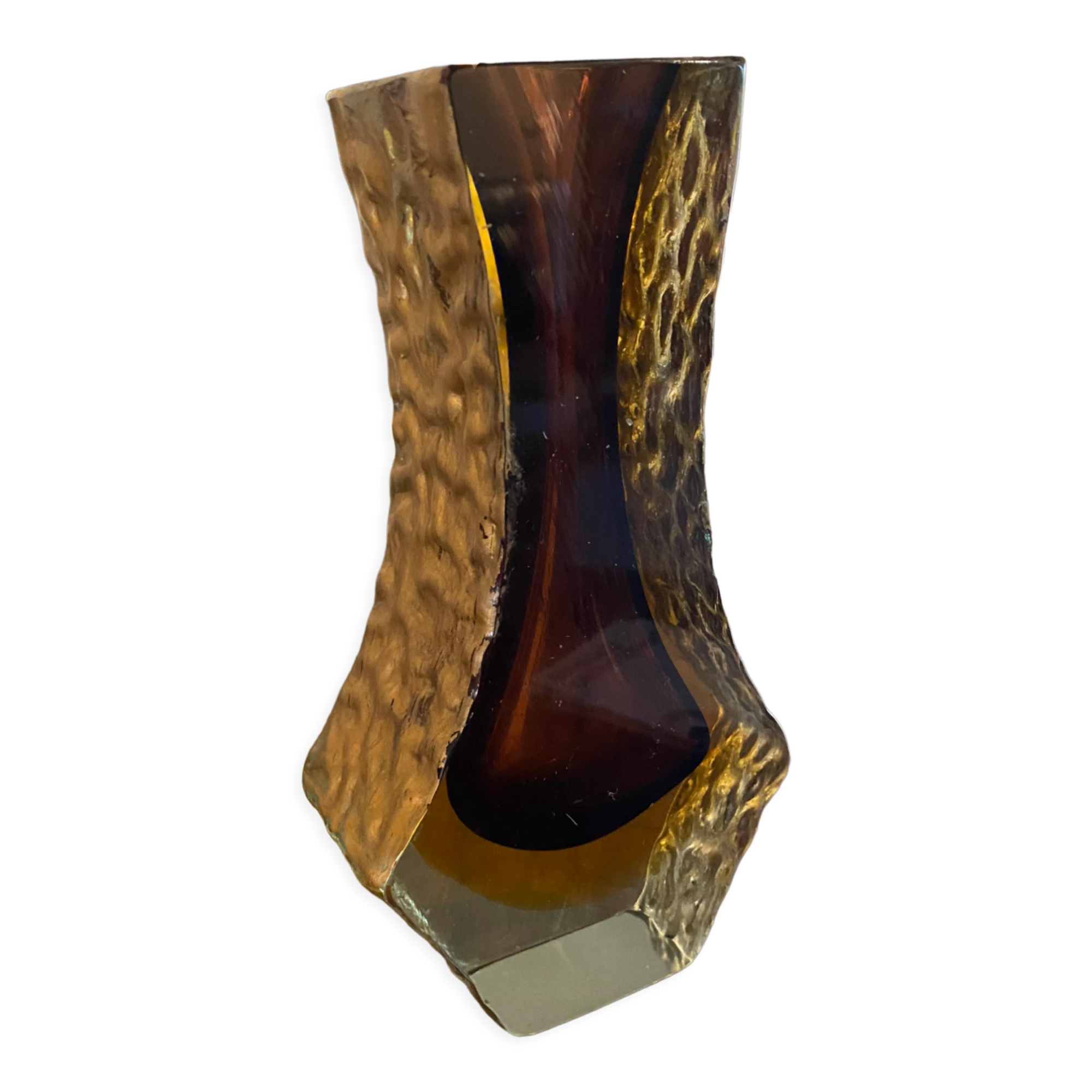 Murano glass vase 70s Flavio Poli