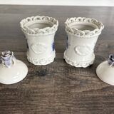 2 small porcelain pots from Capodimonte
