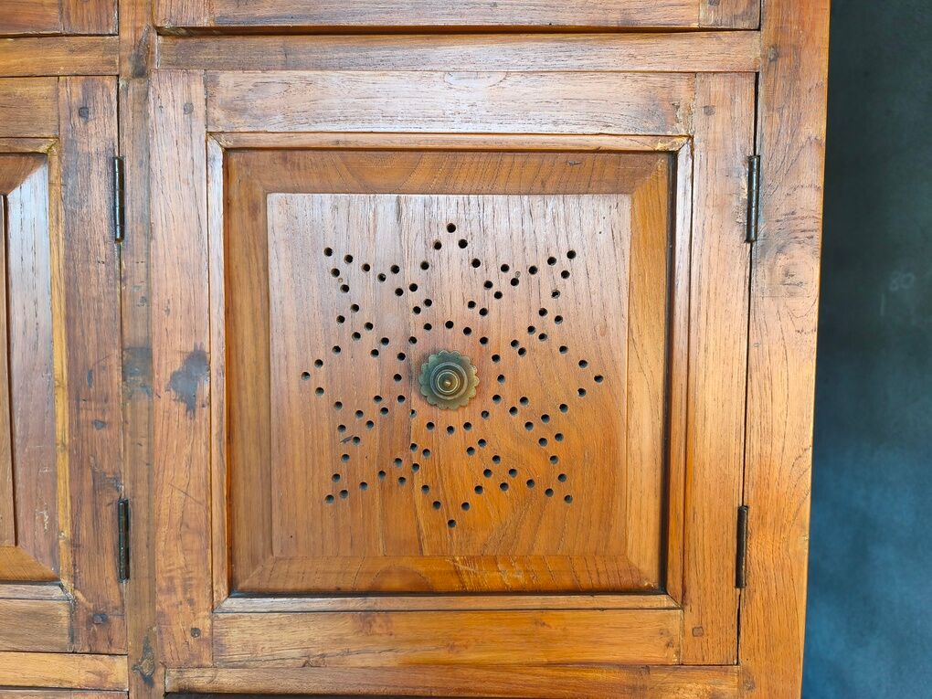 Indian teak wardrobe with 15 doors