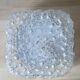 Square ceiling light with bubbled glass