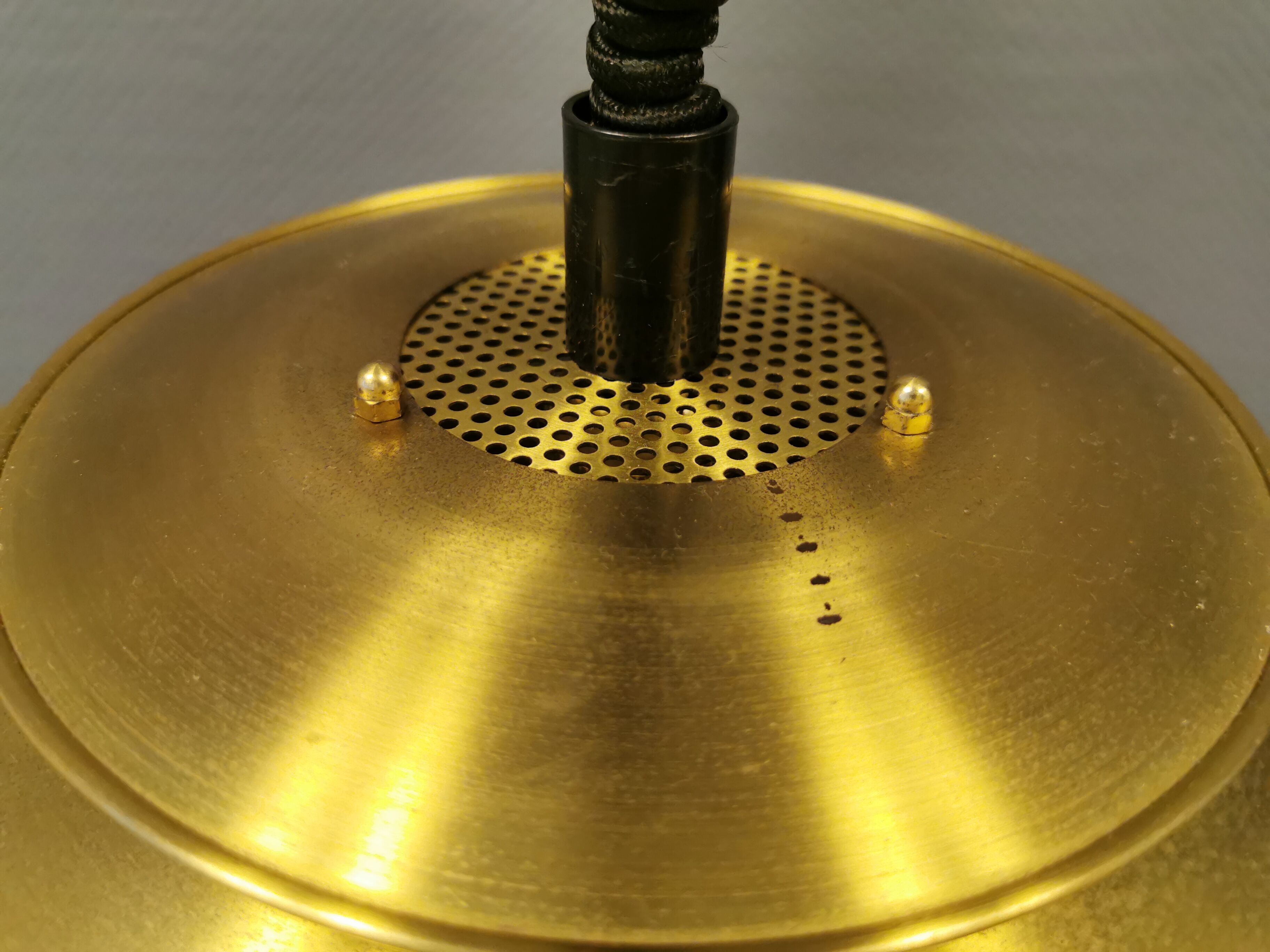 Danish hanging lamp in solid brass from the 1970s.