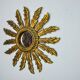 Sun mirror in gilded wood, France, 1960, 38 cm
